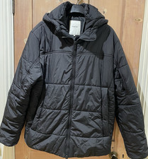 Firetrap Black Puffer Coat with Hood 2XL (E-80)