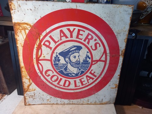 Players gold leaf - tin, sign