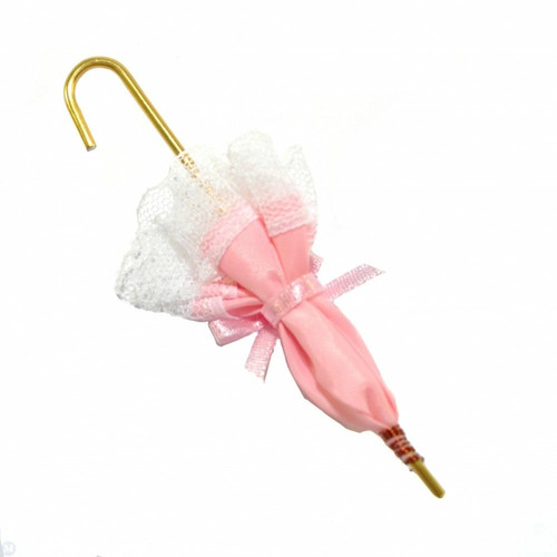 Pink umbrella dolls house - umbrella,