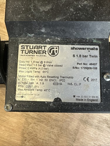 Stuart turner showermate - stuart,