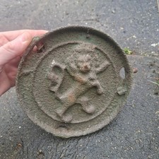 Antique cast iron fire back