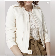 MAJE Ivory Textured jacket NWT