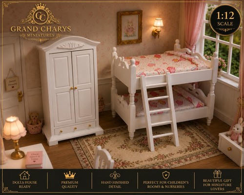 Scale white bunk bed - scale,