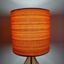 20cm Wide Retro Vintage orange Lampshade Table Lamp 60s 70s  German Antique
