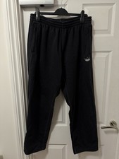 Adidas Originals Men’s Open Hem Joggers Tracksuit Bottoms Black Large