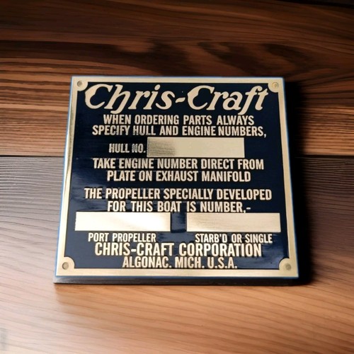 Chris craft hull - craft, plate