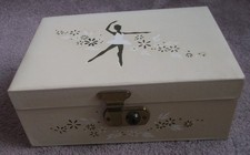 Vintage Retro MELE Ballerina Musical Jewellery Box - Needs Attention