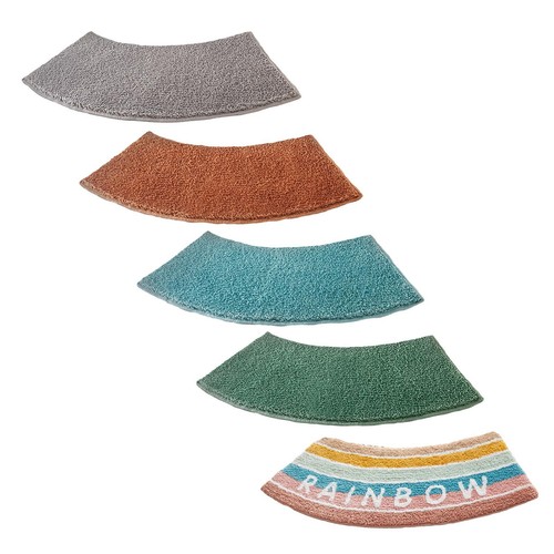 Curved bath mat shower - curved,