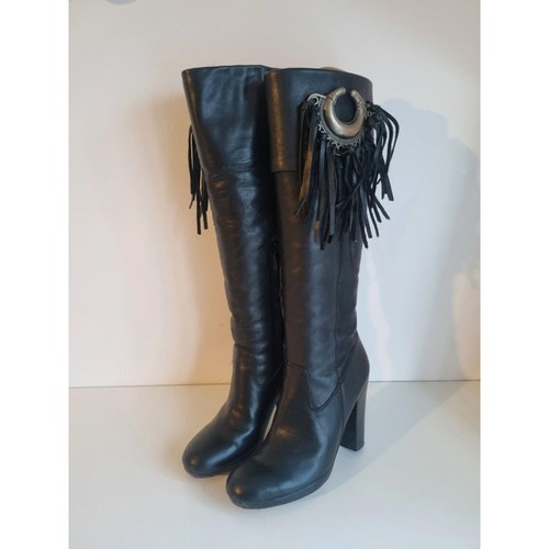 Ash black leather long - ash, boots