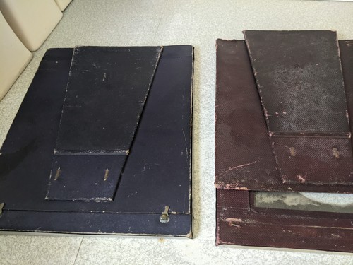 Pair antique large aluminium - pair,
