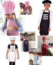 Kids Children Apron Hat Set