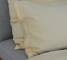 Linen bedding set, yellow, 155