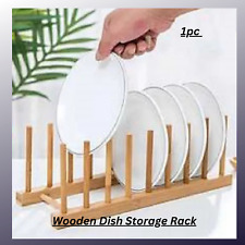 1pc Wooden Dish Storage Rack