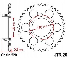 Rear sprocket 4529 triumph - 4529,