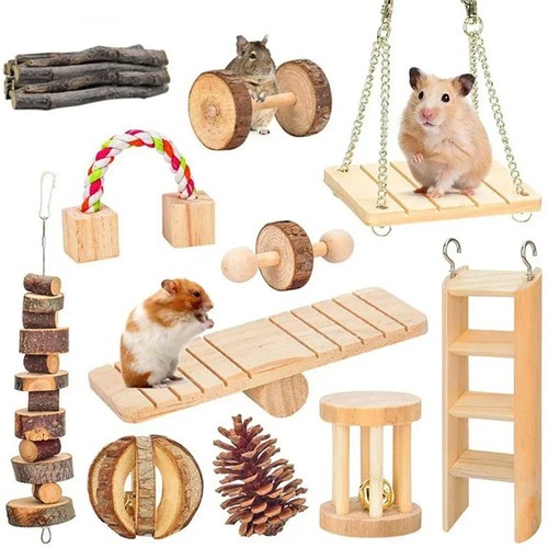 10pcs wooden hamster chew - wooden,