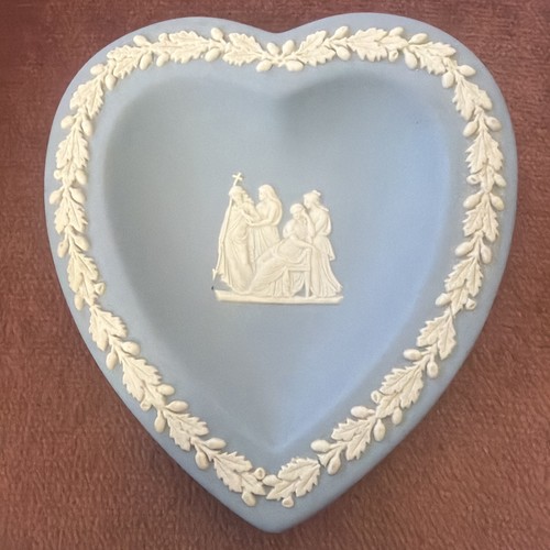 Wedgwood blue jasperware heart - blue,