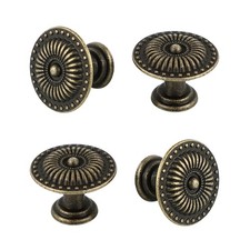 Retro Door Knobs Drawer Pulls Dresser Cabinet Hardware Set of 4 Antique Vintage