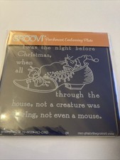 Groovi Parchment Embossing Plate - A6 Square, Christmas, ‘STIRRING MOUSE