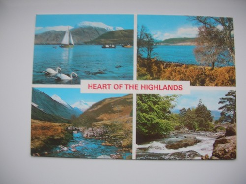 Scottish highlands postcard - postcard,