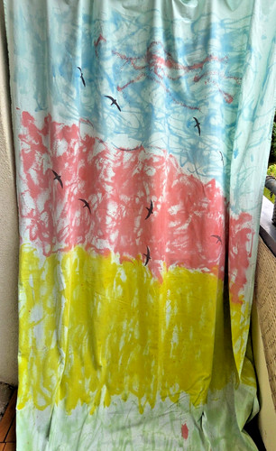 Rare swedish batik curtains - swedish,