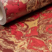 Red Gold Marble Wallpaper