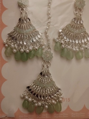 Mint green and - mint, kundan