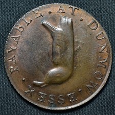 ND 18th Century Essex, D&H 22, Dunmow, Halfpenny Conder Token, Scarce