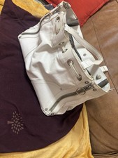 Vintage White Leather Mulberry Shoulder Bag with Dust Bag