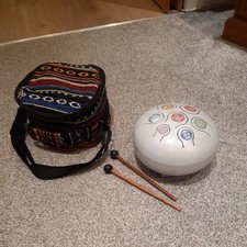 Happy Drum Mallet White Steel Tongue Drum 7 Note Spiritual Chakra
