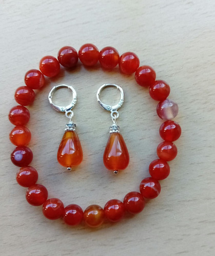 Genuine carnelian agate - genuine, carnelian/