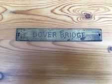 Railwayana Brass LMSR Signal Box Instrument Plate DOVER BRIDGE