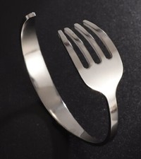 Fork Bracelet Bangle Gold