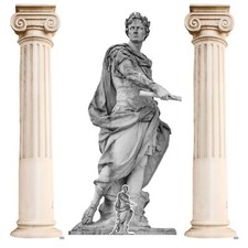 Julius Caesar with 2 Roman Pillars Cardboard Cutout Set of 3 Standees