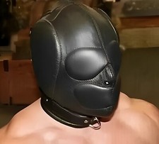 Bondage Hood Real Leather