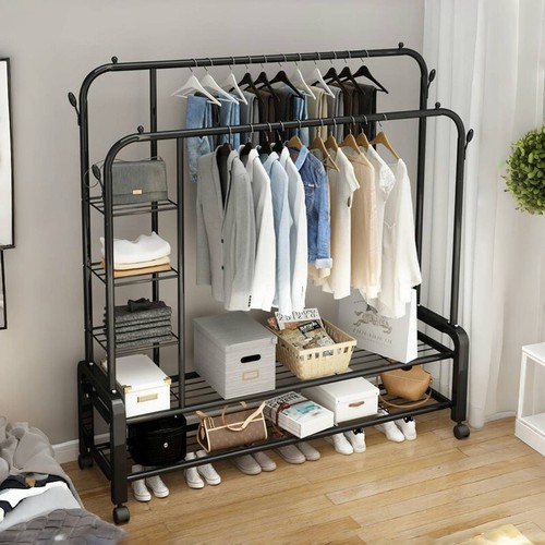 Mobile clothes coat - clothes, rail