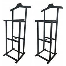 Set of 2 Clothes Valet Black