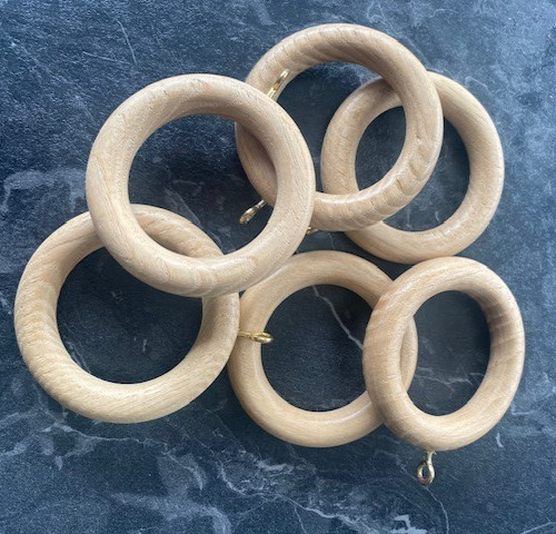 Wooden curtain rings - rings, 45mm