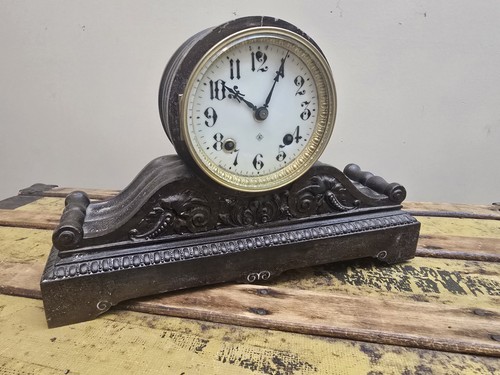Antique mantel clock 12x9 - antique,