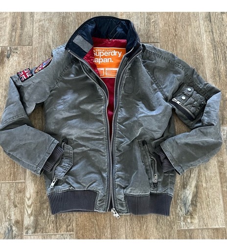 Superdry charcoal jacket - jacket, with