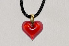 LALIQUE RED CRYSTAL HEART