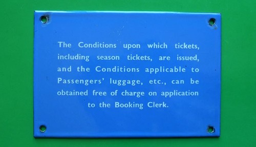 Railway enamel ticket - railway,