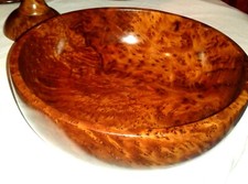 wooden thuya morocco Large Bowl Thuya Wood grain knotsTrencher Dough Bowl Home