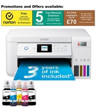 Epson EcoTank ET-2856 Multifunction Inkjet Printer Scan Copy Wi-Fi