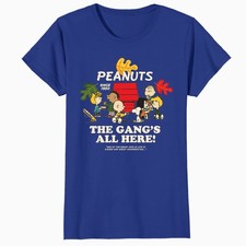 Peanuts Snoopy Dog House Gang Autumn Friends Good Times Fun Women's T-Shirt