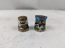 Cloisonné Enamel Owl Thimble