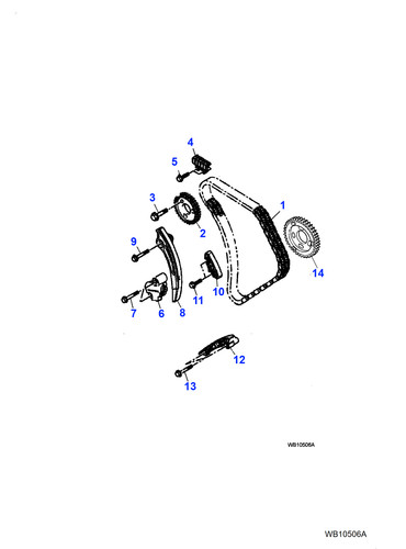 Jaguar timing chain tensioner - jaguar,