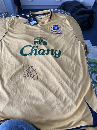 Everton shirt signed andy - shirt, by