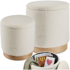 Stools Set of 2 Storage Space