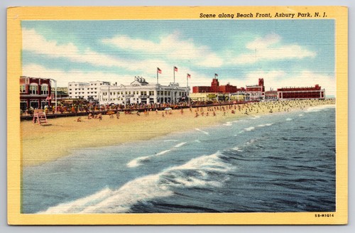 Vintage postcard scene along - postcard,