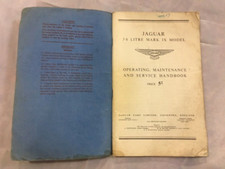 ORIGINAL Jaguar Mk IX 3.8 Operating, Maintenance and Service Handbook. Paperback